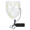 LED-Masken-Protest mit blauem Licht