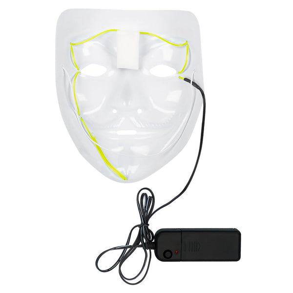 LED-Masken-Protest mit blauem Licht