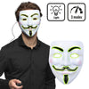 LED-Masken-Protest mit blauem Licht