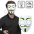LED-Masken-Protest mit blauem Licht
