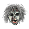 Latex Kopfmaske Crazy Zombie – Halloween Maske mit Haaren