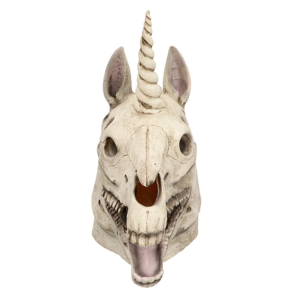 Latex Kopfmaske Einhorn Totenkopf