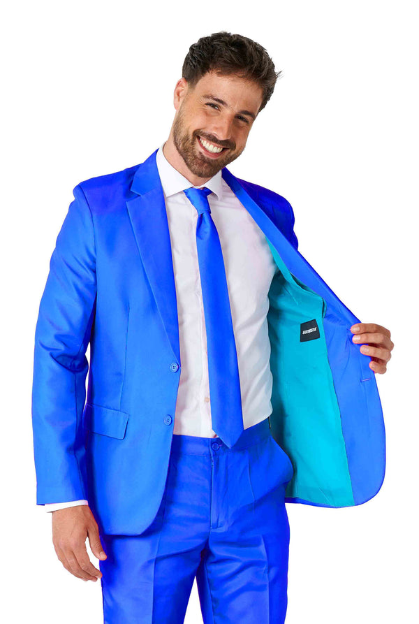 Suitmeister | Einfarbig Blau | Herrenanzug | Herrenanzug Blau