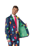 Suitmeister | Konfetti-Ballons Marineblau | Herrenanzug