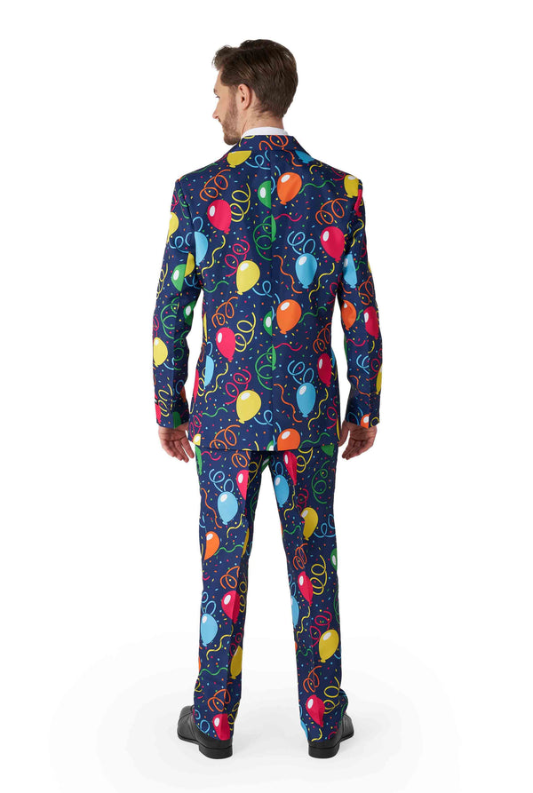 Suitmeister | Konfetti-Ballons Marineblau | Herrenanzug