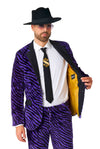 Suitmeister | Pimp Kunstpelz Lila | Herrenanzug