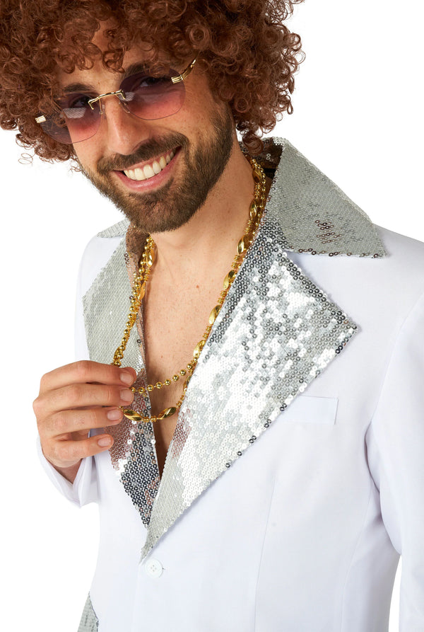 Suitmeister | Disco Anzug Weiß | Disco Kostüm Herren Weiß