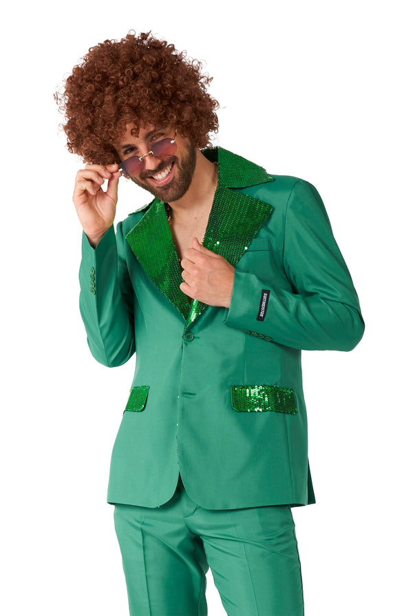 Suitmeister | Disco Anzug Pink | Herren Disco Kostüm Grün