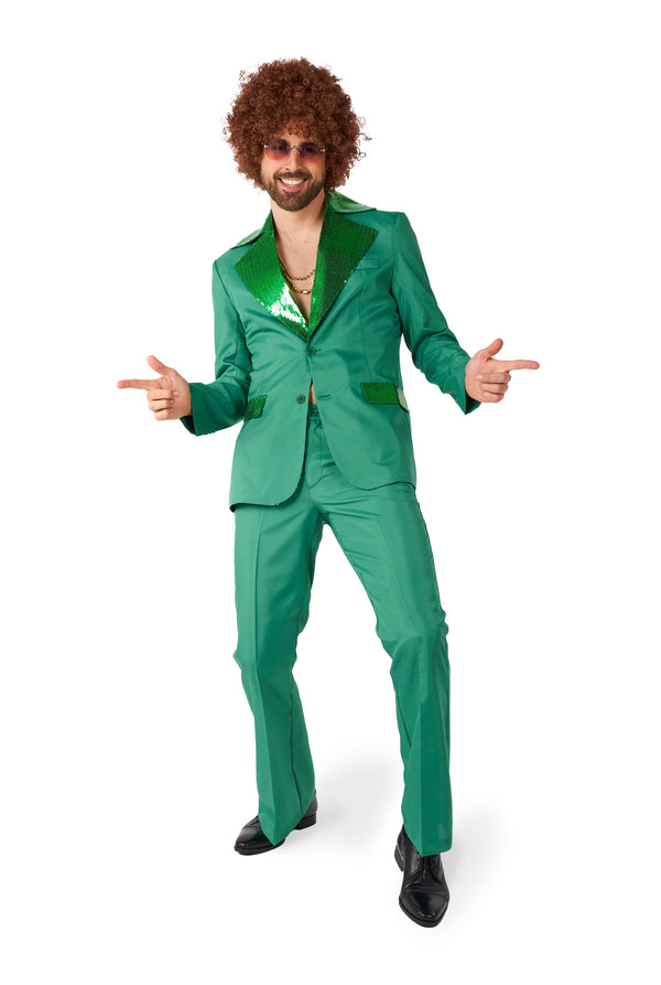 Suitmeister | Disco Anzug Pink | Herren Disco Kostüm Grün