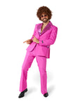 Suitmeister | Disco Anzug Pink | Herren Disco Kostüm Pink