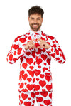 Suitmeister | Love | Herrenanzug mit Herz-Print