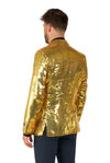 Suitmeister | Pailletten Gold | Glitzerjacke Gold | Blazer für Herren