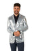 Suitmeister | Pailletten Silber | Glitzerjacke Silber | Blazer für Herren