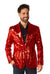 Suitmeister | Pailletten Rot | Glitzerjacke Rot Herren