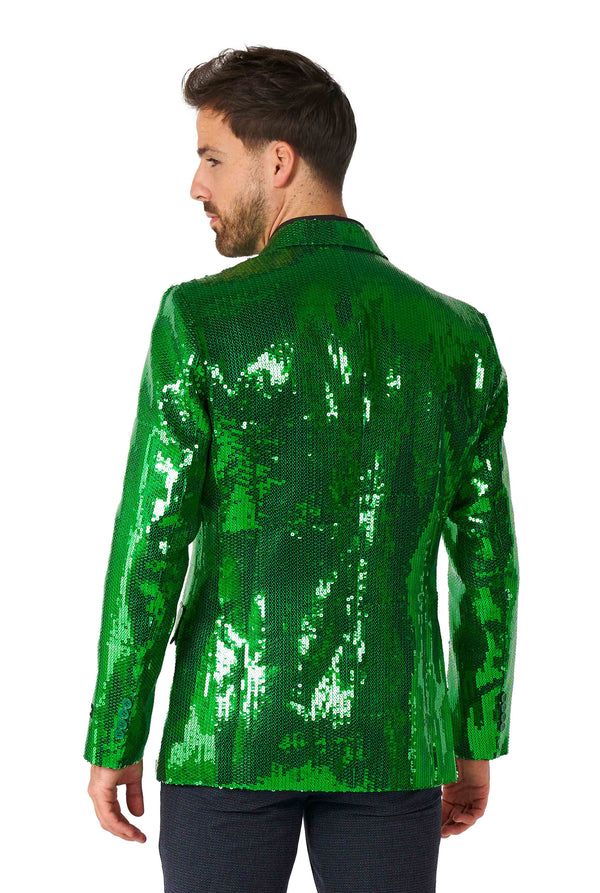 Suitmeister | Pailletten Grün | Glitzerjacke Grün | Grüner Blazer für Herren