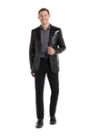 Suitmeister | Pailletten Schwarz | Glitzerjacke Schwarz | Schwarzer Blazer für Herren
