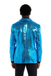 Suitmeister | Pailletten Blau | Glitzerjacke Blau | Blazer für Herren