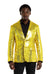 Suitmeister | Pailletten Gelb | Gelbe Glitzerjacke für Herren