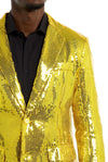 Suitmeister | Pailletten Gelb | Gelbe Glitzerjacke für Herren
