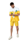 Suitmeister | Sommer Premium Biergelb | Hose + Sakko + Krawatte mit Bieröffner
