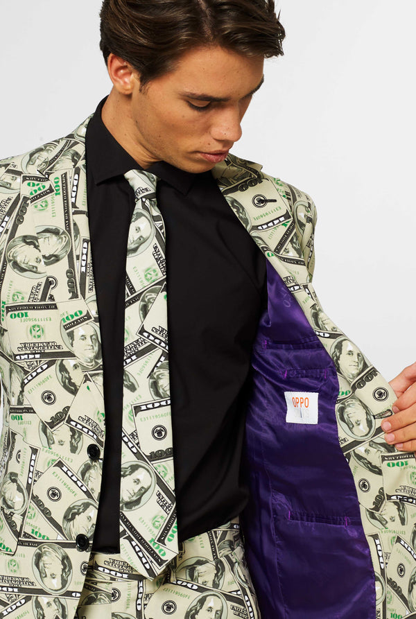 Opposuits | Cashanova | Herrenanzug | Herrenanzug mit Dollar-Aufdruck