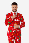 Opposuits | Festivität Rot | Herrenanzug | Weihnachtsanzug für Herren