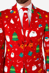 Opposuits | Festivität Rot | Herrenanzug | Weihnachtsanzug für Herren