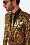 Opposuits | Goldener Geo-Stern | Herrenanzug | Goldener Herrenanzug