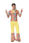 Hippie-Kostüm – Für Männer – Oberteil + Hose + Stirnband