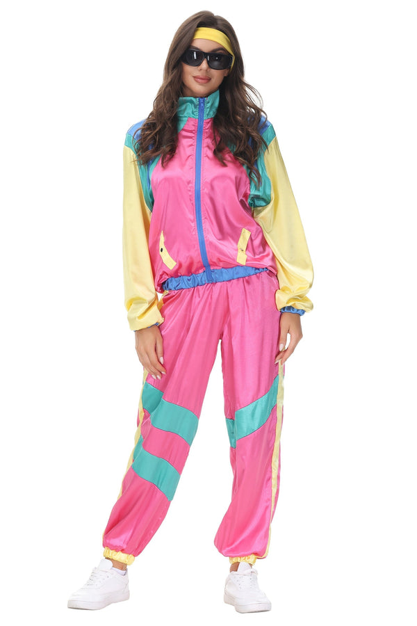 Hippie-Kostüm – Für Damen – Oberteil + Hose + Stirnband