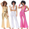 Disco Kostüm - Für Damen - Weiß