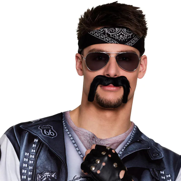 Schnurrbart-Biker