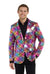 Suitmeister | Pailletten Regenbogen | Glitzerjacke Regenbogen Herren