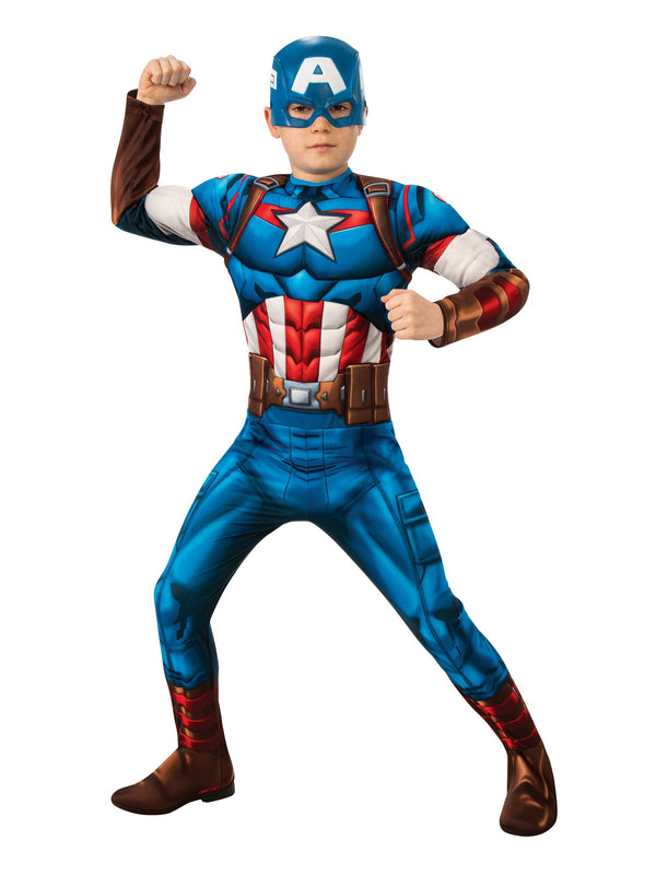 Captain America Anzug Kind Muskulös