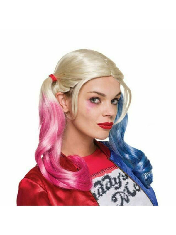 Harley Quinn Perücke mit Zöpfen
