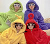 Teletubbies Onesie-Kostüm/Pyjama – Verschiedene Größen und Farben – Für Kinder und Erwachsene